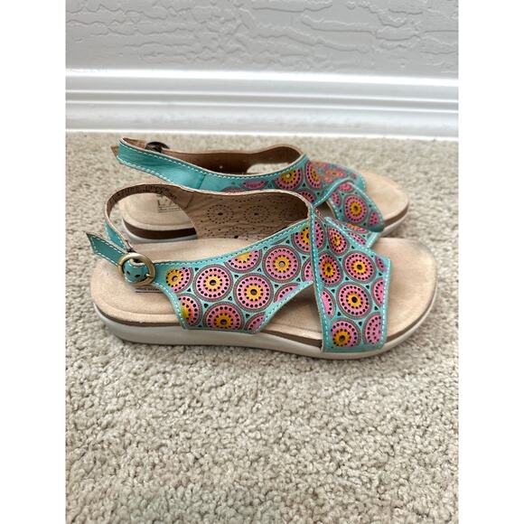 SPRING STEP L’Artiste Leather Sandals Women’s Multicolor Slingback | Size 36 - Picture 1 of 7